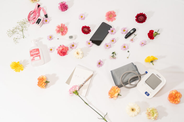 花びらと設備の写真